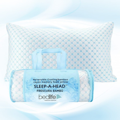 Almohada Espuma De Memoria Queen Bedlife Frescura Bambú