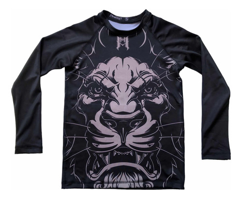 Rashguard Lycra Mmachines® Ls Silver Beast Mma Grappling Bjj