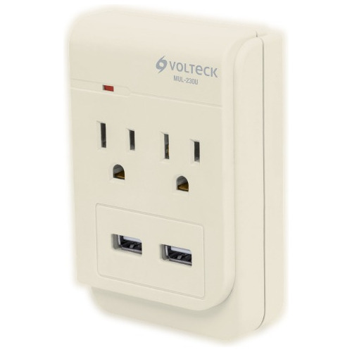 Multicontacto Para Enchufe Con 2 Entradas Usb Turbo Cargador