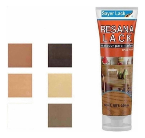 Resanador Para Madera Sayer Base Agua Colores 250ml