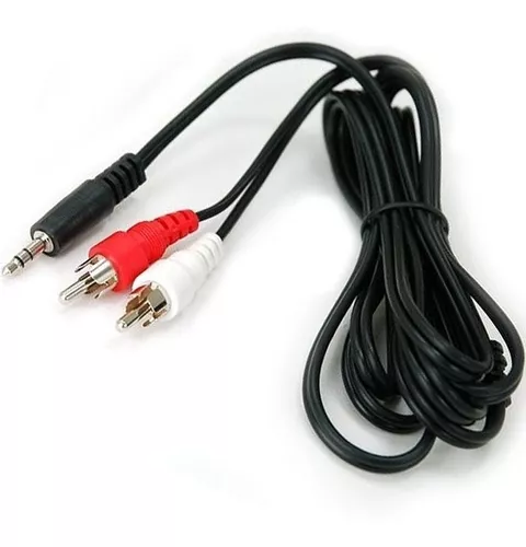 Cable Rca Audio Auxiliar A Mini Plug 3.5mm Parlantes 3 Mts