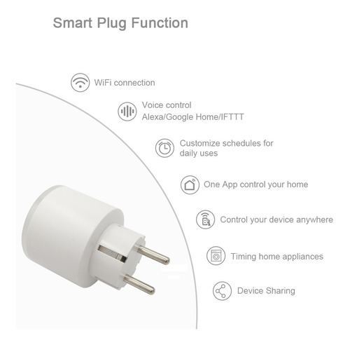 Enchufe Inteligente Compatible Con Alexa Google Home Mini