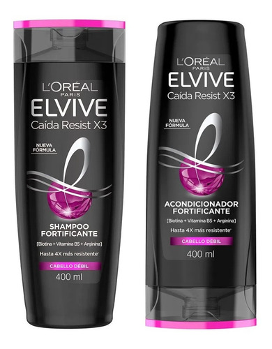 Shampoo Y Acondicionador Elvive Caída Resist X3 400ml