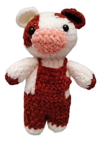 Vaca Bordó Calamar Peluche Amigurumi Suave Plush Muñeco