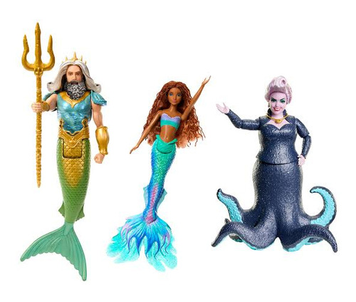La Sirenita! Set De Tres Piezas, Ariel, Úrsula Y Tritón 2023