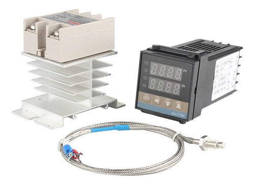 Kit Controlador Temperatura Digital Pid 40a Rex-c100 Bivolt