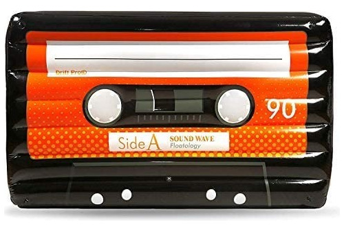 Cassette Gigante Inflable Classic Tape Negro Alberca Y Playa