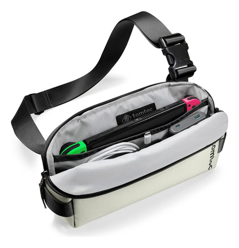 Mochila Bandolera Tomtoc Explorer-t21 S Gris Diseño De La Tela Liso