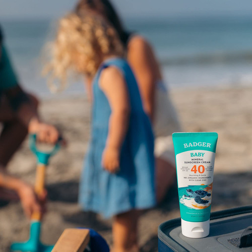 Protector Solar Mineral Spf 40 Para Bebé Badger Con Óxido