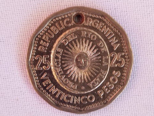 Dije Moneda Argentina 25 Pesos 1966