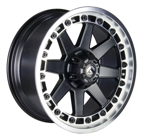 Fuel 20x9 6x139.7 Et10 Black-silver (set 4 Llantas)