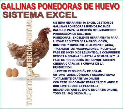 Gallinas Ponedoras Sistema Herramienta Excel Gestión Gallina