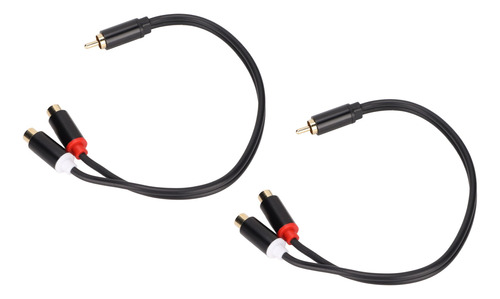 Cable Divisor Rca, 2 Unidades, 1 Macho A 2 Hembras Estéreo,