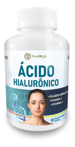 Ácido Hialurônico + Colágeno Tipo I + Vitamina C E E 60 Comp