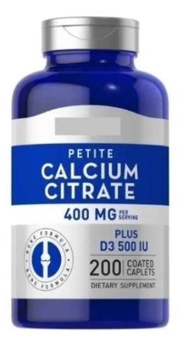 Calcium Citrate Plus Con Vitamina D3  400mg Por Porción 200