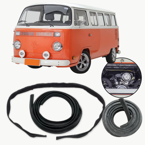 Borrachas Cofre E Tampa Do Motor Kombi Cliper Vw 76/ 96 97