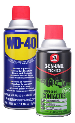 Wd-40 Lubricante Multiusos Y Limpiador De Contactos 3 En Uno