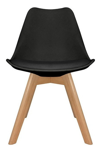 Cadeira de jantar DeSillas Eames Cross Wood, estrutura de cor  preto, 1 unidade