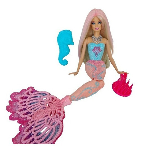 Muñeca Barbie Sirena Colores Mágicos Juguetes Para Niñas