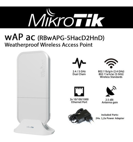 Imagen 4 de 6 de Acces Point Mikrotik Rbwapg-5hacd2hnd Ac Lite 650mhz Cpu