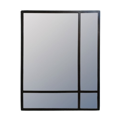 Espejo Rectangular 60 X 80cm En Hierro Negro