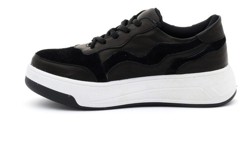 Imagen 3 de 6 de Zapatillas De Cuero Con Plataforma Mujer Urbanas Sneakers