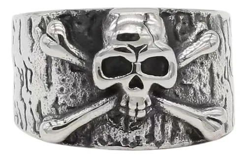 comprar Anel Caveira Crânio Esqueleto Ajustável Rock Punk Gótico Aço