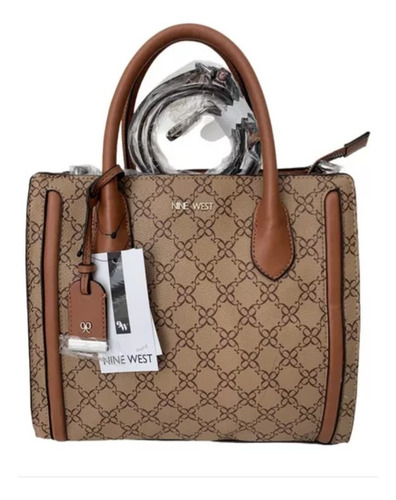 Cartera Nine West Modelo Aidenne Satchel Mocha