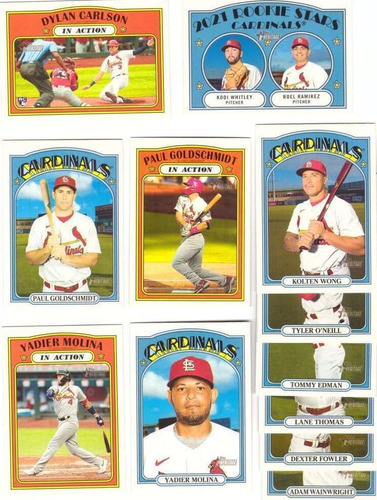 San. Louis Cardinals 2021 Topps Heritage Series Juego Comple