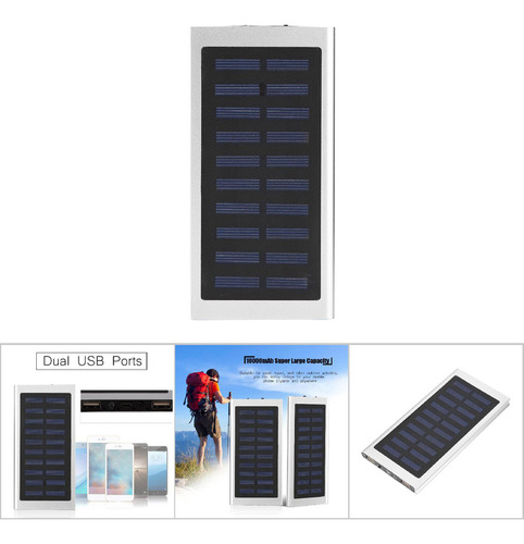 Energía Móvil Solar De Carga Rápida Portátil Dual Usb De 100