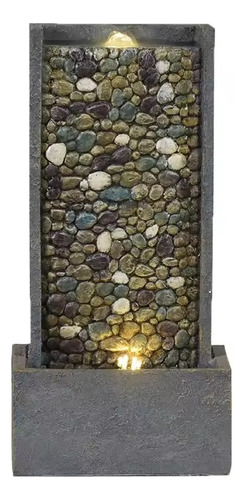 Fuente De Agua Iluminada Decorativa Con Piedras Relajante
