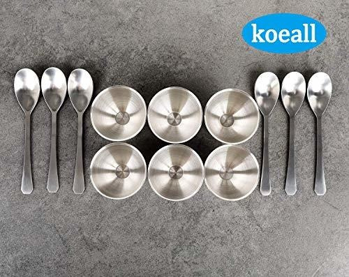 Imagen 7 de 8 de Huevera Koeall Juego De Tazas Para Huevos De Acero Inoxidabl
