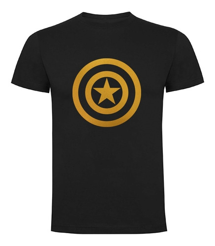 Polera Capitán América - Avengers Unisex Color Negro
