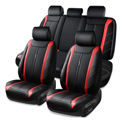 Juego Completo De Fundas De Asiento De Cuero De Lujo Pa 5646