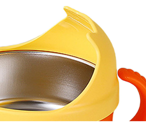Nuevo Tazón De Bebé, Tazón De Succión De Silicona Naranja