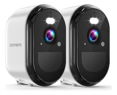 Cámaras De Seguridad 2k Inalámbricas Para Exteriores Wifi Paquete De 2
