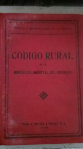 Código Rural Uruguay 1927