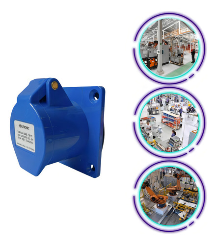 Tomada Embutir Azul 2 P + T 16 A 220/250v 6h Ip44 Altronic