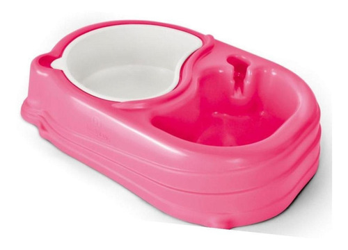 Comedouro Duplo P/caes E Gatos N.01 Rosa Nutriplan