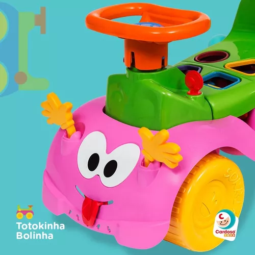 Totoka Triciclo Motoca Bebe Totokinha Rosa Cardoso no Shoptime