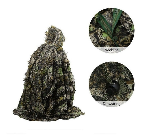 Roupa De Camuflagem Terno Ghillie 3d Sniper.
