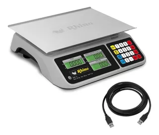 Báscula Digital 40kg Rhino Bar8 Rs Conexion A Pc Cable Inc.