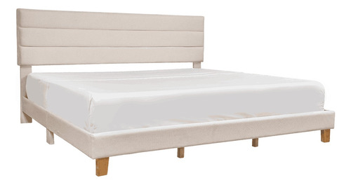 Cama Matrimonial Actual Lineas Color Beige