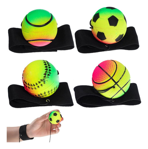 (bkb) Pelota De Muñeca Elástica Para Rebotes, Pelota Deporti