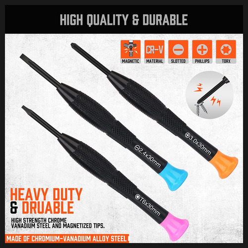 Juego De Destornilladores Horusdy Mini, 24 Piezas, Magnetic