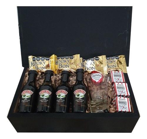 Kit Miniaturas Con 4 Botellas De Baileys 50 Cc + Chocolates