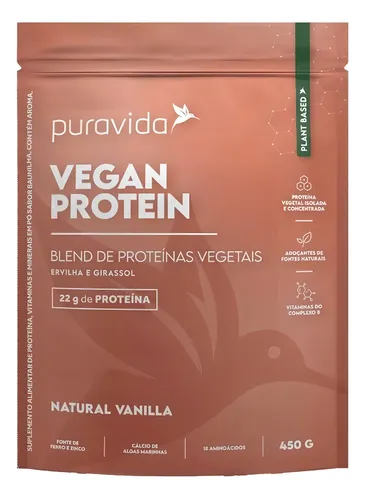 Vegan Protein Proteína vegana Vanilla 450g Puravida