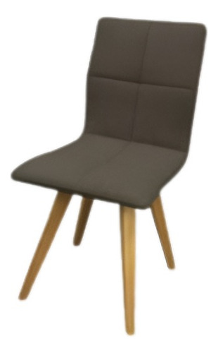 Silla Madera Comedor Nordica Tela Nerissa Tisera Cods54 Estructura Marrón Claro Asiento Sesamo