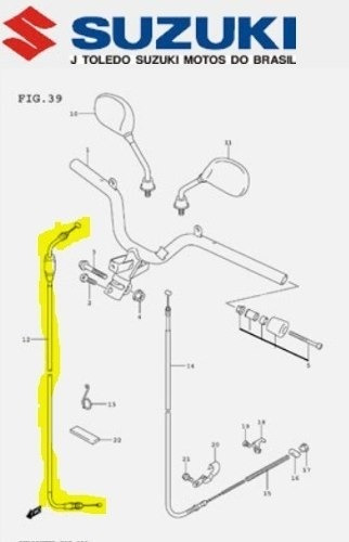 Cabo Acelerador Suzuki Burgman 125 2005 A 10 58300j37g00j000