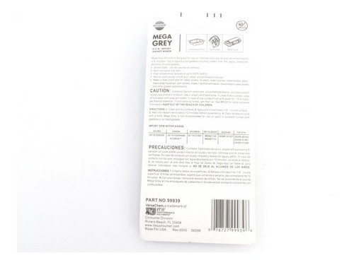 Imagen 2 de 3 de Silicon Gris Alta Temperatura Mega Grey Americano Usa 85g